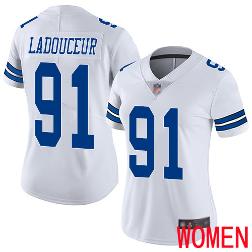 Women Dallas Cowboys Limited White L. P. Ladouceur Road #91 Vapor Untouchable NFL Jersey->women nfl jersey->Women Jersey